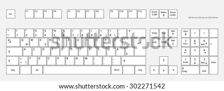 Standard 101 Keys Pc Keyboard Layout Stock Vector 1102031 - Shutterstock