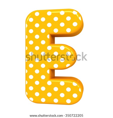 Download 3 D Polka Dots Letter E Orange Stock Illustration 350722205 - Shutterstock