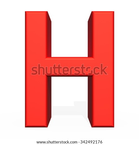 Capital Letter H Red Texture Metallic Stock Illustration 36383860 ...