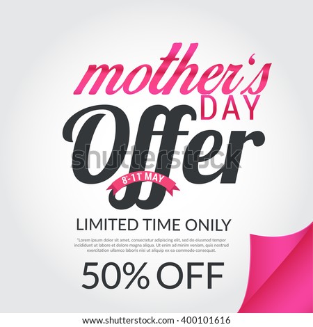 Banner,flyer or poster of Mother's Day,sale shopping bag background.
