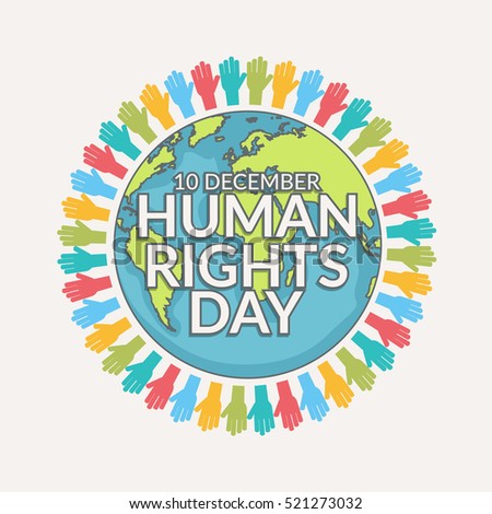 Human rights day poster or banner.
