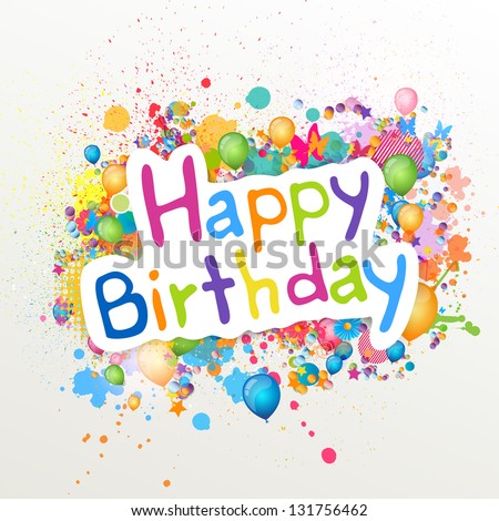 stock images similar to id 279435116 - happy birthday card