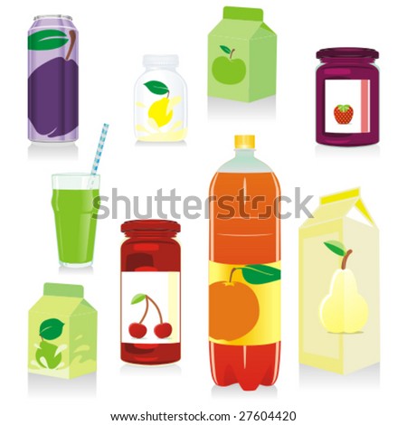 Green Shake Green Smoothie Jar Icons Stock Vector 213146431 - Shutterstock