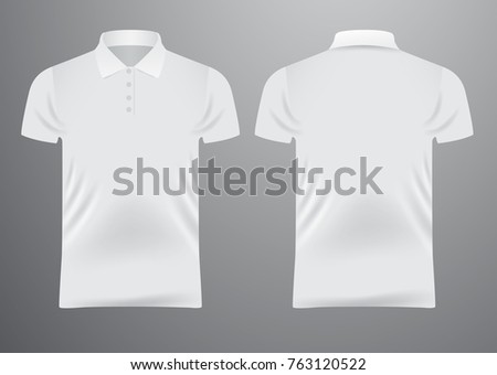 Blank White Polo Shirt Template Vector Stock Vector 763120522 ...