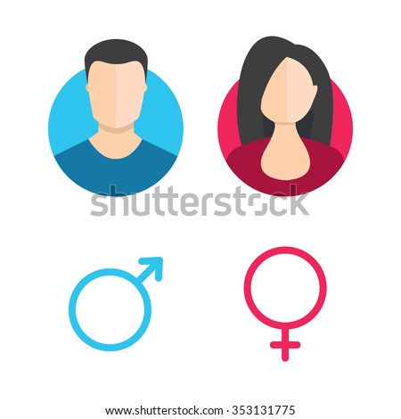 Download Vector Male Female Icon Set Gentleman Stock Vector 353131775 - Shutterstock