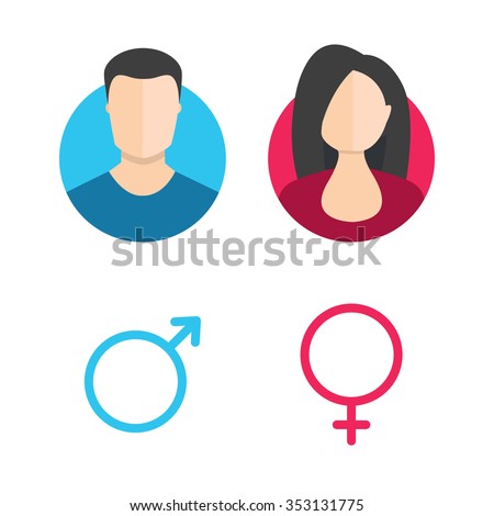 Download Vector Male Female Icon Set Gentleman Stock Vector ...