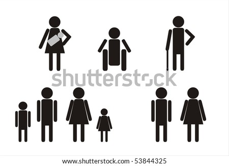 Icons Different Life Stages Men Women Stock Vector 123332257 - Shutterstock