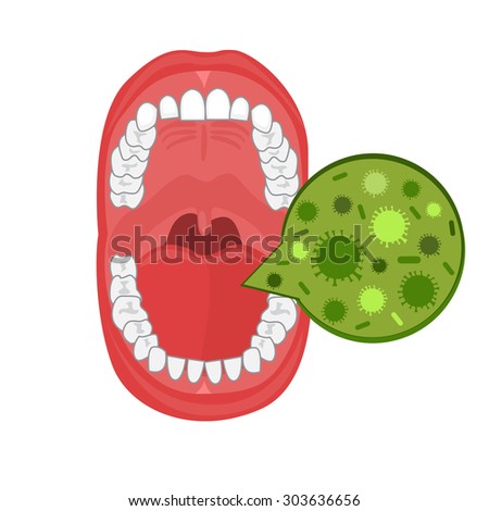 Cartoon Uvula Inside Of A Mouth