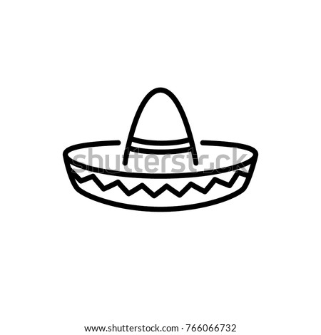 Sombrero Vector Icon Stock Vector 766066732 - Shutterstock