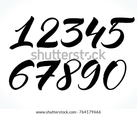 Calligraphy Numbers Stock Images, Royalty-Free Images & Vectors ...