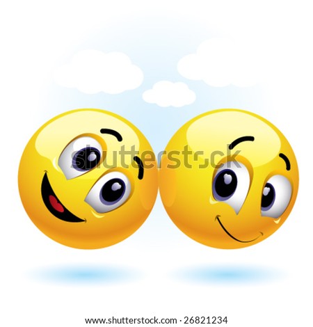 Smiley Faces Group Vector Emoticon Characters Stock Vector 423820774 ...