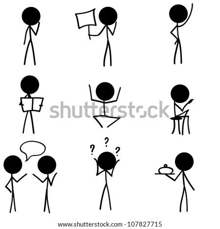 Stick Figure Iconssymbol Stock Vector 107827715 - Shutterstock