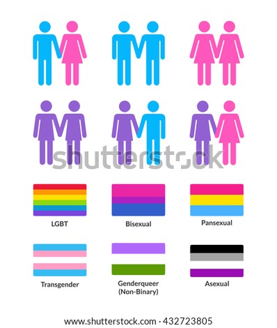 Set Couples Different Gender Sexual Orientaion Stock Vector 432723805 ...