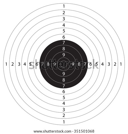 Gun Target Shooting Vector Illustration Shooting Stock Vector 351501068 ...