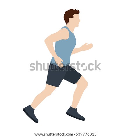 Man Running Vector Illustration Running Man Stock Vector 539776315 ...