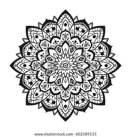 Indian Mandala Vector Object Stock Vector (Royalty Free) 602589155 ...