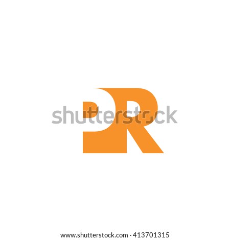 Pr Logo Vector Graphic Branding Letter Stock Vector 413701315