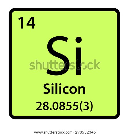 Element Silicon Periodic Table Stock Illustration 298532345 ... Element Silicon Periodic Table Stock Illustration 298532345 ...