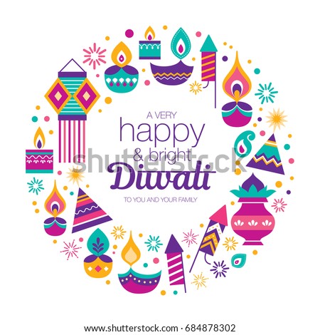 Diwali Hindu festival design elements