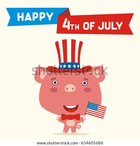 Download Elephant Waving American Flag Stock Illustration 72270178 ...