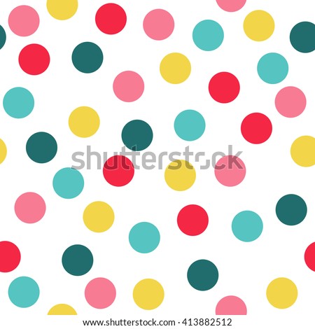 Polka Dot Pattern Seamless Background Stock Vector 312219950 - Shutterstock