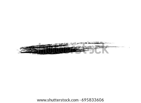 Vector Grunge Paint Brush Curved Brush Stock Vector 309624917