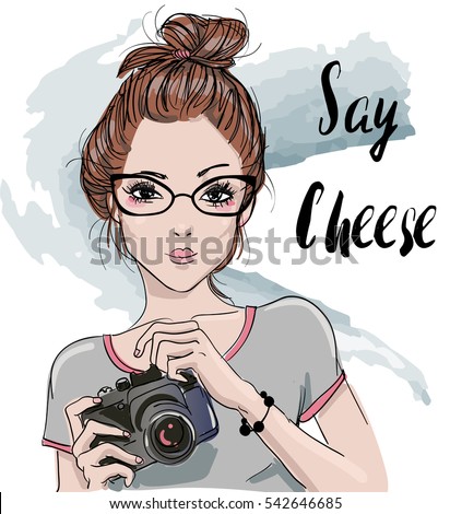 tshirt vector cartoon Girl 542646685 Fashion Cartoon Stock Cute Vector