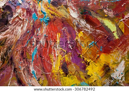 Abstract Art Background Oil Painting On Stock Illustration 306782492