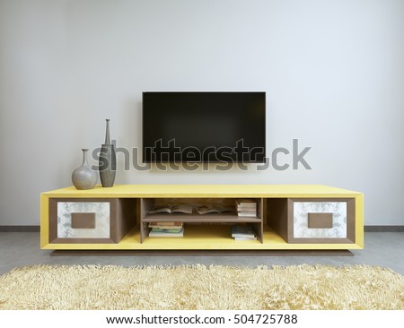TV Unit Living Room Yellow TV Stock Illustration 504725788 ... TV Unit Living Room Yellow TV Stock Illustration 504725788 ...