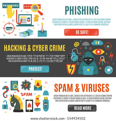 Hacking Cyber Crime Horizontal Vector Banner Stock Vector 559619317 Shutterstock Hackers Website Template