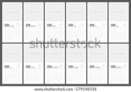 2018 Calendar Planner Design.