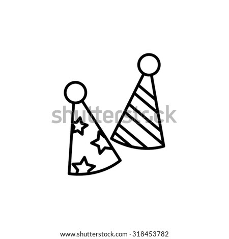 Party Hats Vector Icon Stock Vector 563560663 - Shutterstock