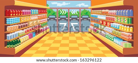 Supermarket Vector Stock Vector 156321920 - Shutterstock