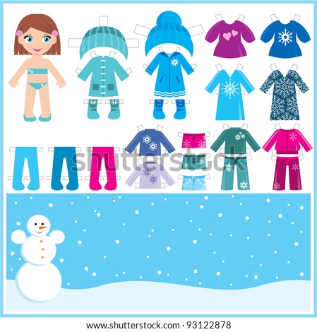 Paper Doll Set Summer Clothes Vector Stock Vector 510911014 - Shutterstock