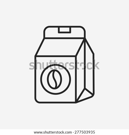 Coffee Bean Bag Line Icon Coffee Bean Bag Line Icon