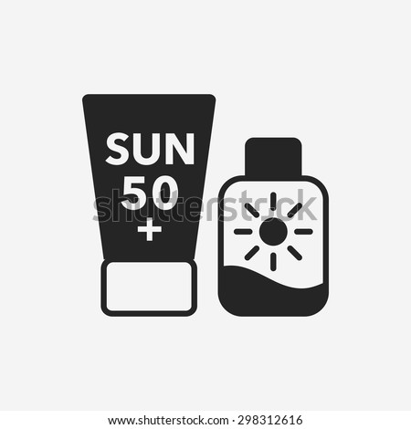 sunscreen icon - stock vector