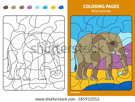 wild animals coloring page for kids elephant printable design coloring book coloring puzzle - Wild Animal Coloring Pages wild animals coloring page for kids elephant printable design coloring book coloring puzzle - Wild Animal Coloring Pages