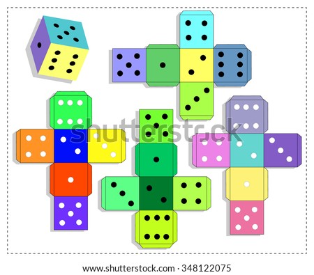 dice board game template 348122075