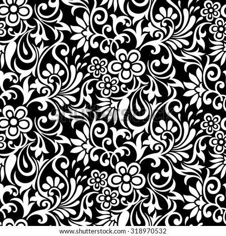 Royal Scroll Pattern Vol Black 01 Stock Vector 3310171 - Shutterstock