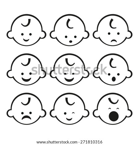 Cute-cartoon-baby-face Stock Images, Royalty-Free Images & Vectors ...