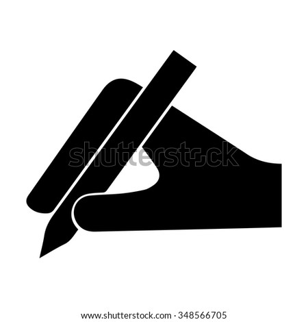 Hand Writing Icon Stock Vector 348566705 - Shutterstock