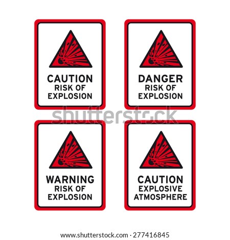 Explosion Risk Caution Warning Danger Sign Stock Vector 277416845 ...