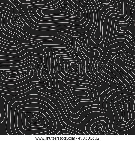 Topographic Map Terrain Contour Seamless Pattern Stock Vector 494431411 ...