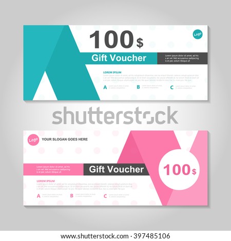 Gift Voucher Coupon Template Flat Design Stock Vector 428606629 Shutterstock Shopping Gift Certificate Template