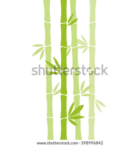 Bamboo vector illustration isolated on white background.