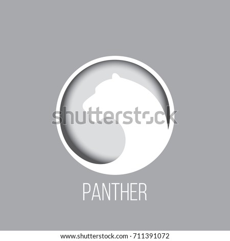 Logo panther in an unusual gradient.