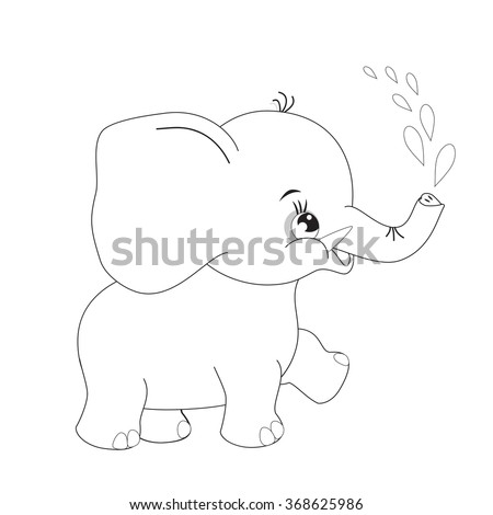 Download Vector Sitting Elephant Outline Stock Vector 461974585 ...