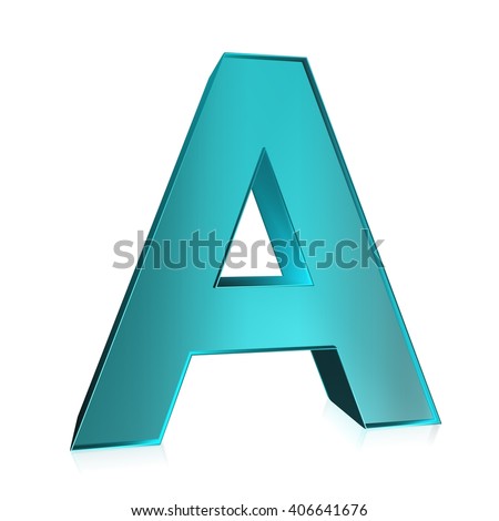 Beautiful Blue 3d Font Letter A Stock Illustration 61165429 - Shutterstock