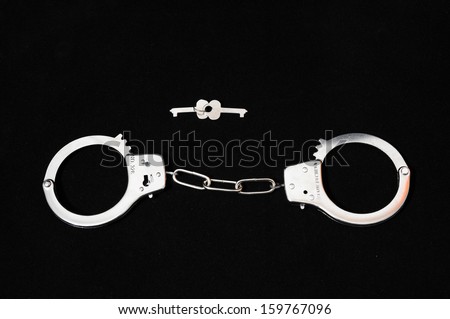 Cartoon Vector Outline Illustration Handcuffs Stock Vector 47051818 ...