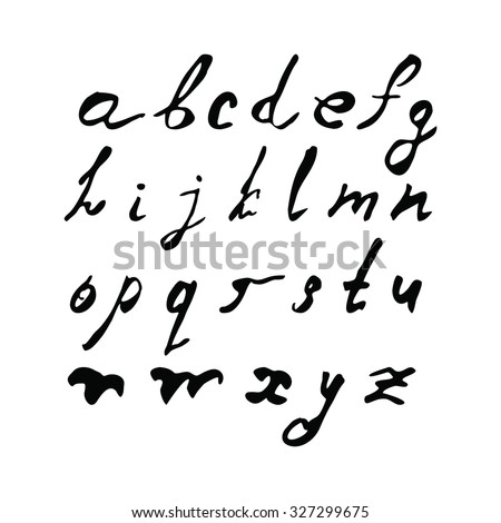 Font Alphabet Set Hand Drawn Letters Stock Vector 327299675 - Shutterstock